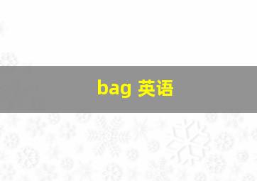 bag 英语